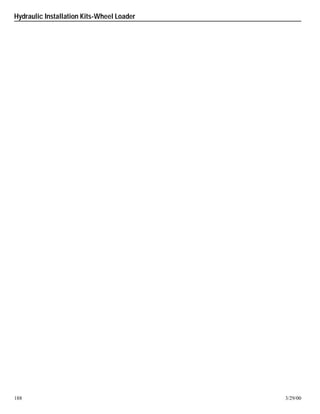 Hydraulic Installation Kits-Wheel Loader
188 3/29/00
 