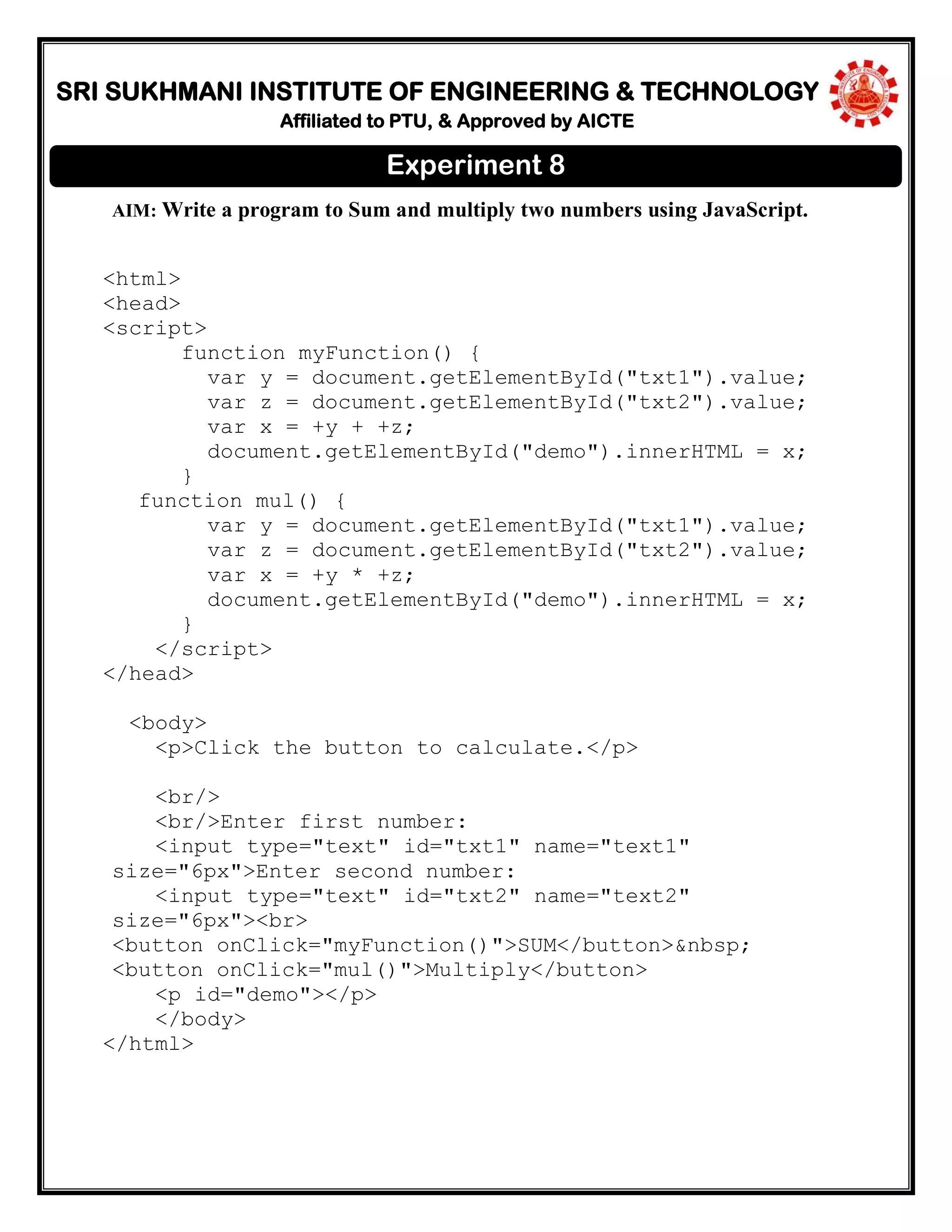 HTML practical file | PDF | Web Development | Internet