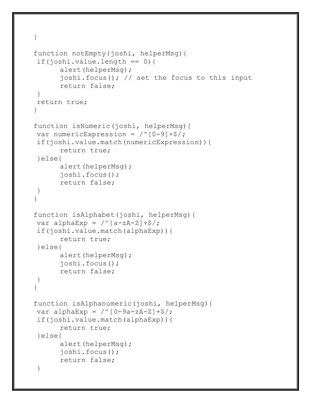 HTML practical file