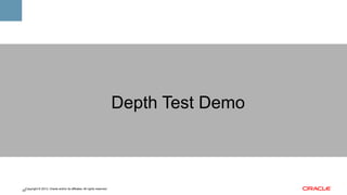 Depth Test Demo

Copyright © 2013, Oracle and/or its affiliates. All rights reserved.
25

 