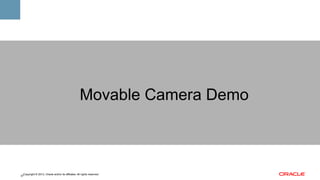 Movable Camera Demo

Copyright © 2013, Oracle and/or its affiliates. All rights reserved.
37

 