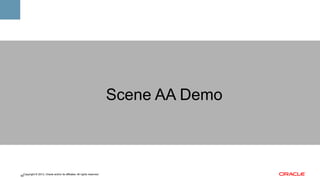 Scene AA Demo

Copyright © 2013, Oracle and/or its affiliates. All rights reserved.
56

 