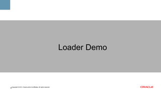 Loader Demo

Copyright © 2013, Oracle and/or its affiliates. All rights reserved.
63

 