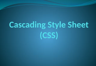 Presentation on CSS, Style Sheet, Types of Styles, Types of Text ...