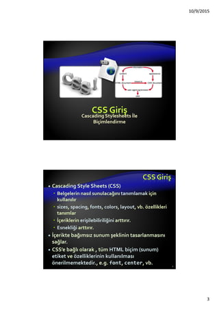 HTML – Geçmiş, Şimdi, Gelecek
1991 – HTML ilk kez sözü geçiyor –Tim Berners-Lee – HTML
etiketler
1993 – HTML (ilk genel sürüm, IETF’de yayınlandı)
1993 – HTML 2 taslak
1995 – HTML 2 – W3C
1995 – HTML 3 taslak
1997 – HTML 3.2 – “Wilbur”
1997 – HTML 4 – ”Cougar” – CSS
1999 – HTML 4.01 (son)
2000 – XHTML taslak
2001 – XHTML (final)
2008 – HTML5 / XHTML5 taslak
2011 – özellikleri tamamlanmış HTML5
2022 – HTML5 – son tanımlamalar 3
 