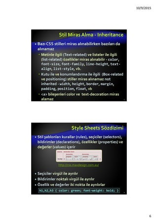 Eski Etiketlerde Değişiklik
Doctype etiketi:
HTML etiketi:
Meta etiketi:
Link etiketi:
<!DOCTYPE html>
<html lang="en" xml:lang="en">
<meta charset="utf-8">
<link rel="stylesheet" href="style-original.css">
 