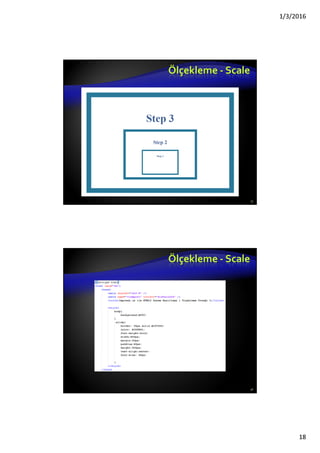 1/3/2016
18
Ölçekleme - Scale
35
Ölçekleme - Scale
36
 