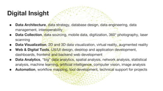 Digital Insight
● Data Architecture, data strategy, database design, data engineering, data
management, interoperability
●...