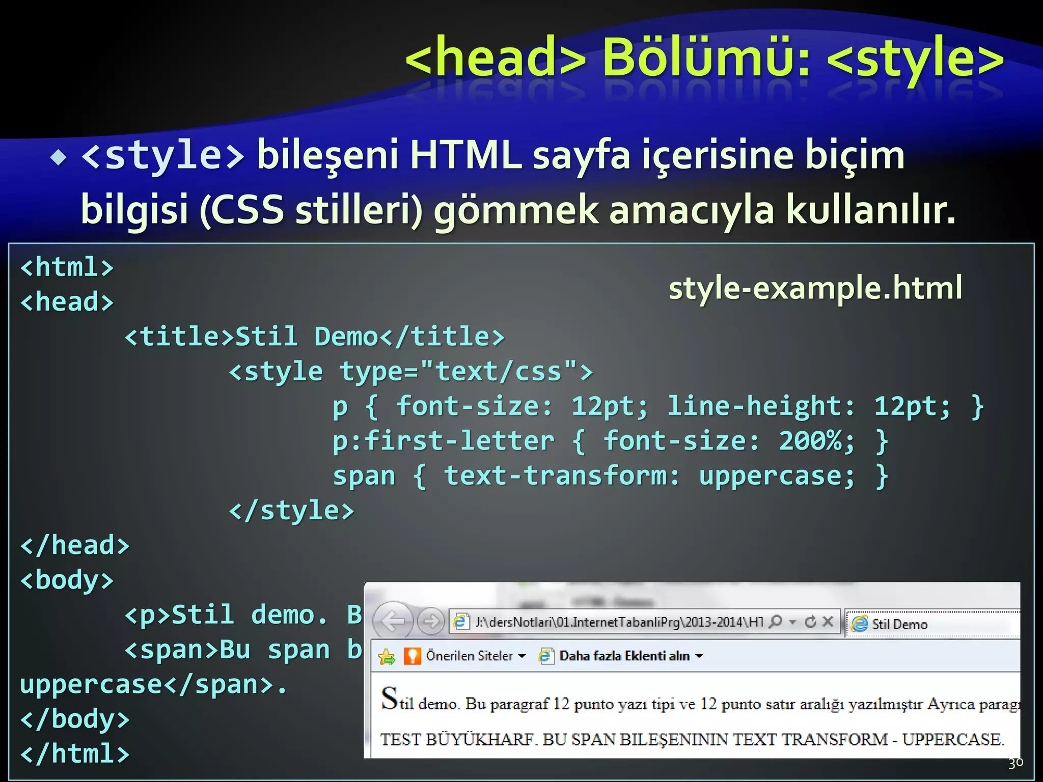 Temel HTML Etiketleri ve Kullanım Örnekleri | PPT