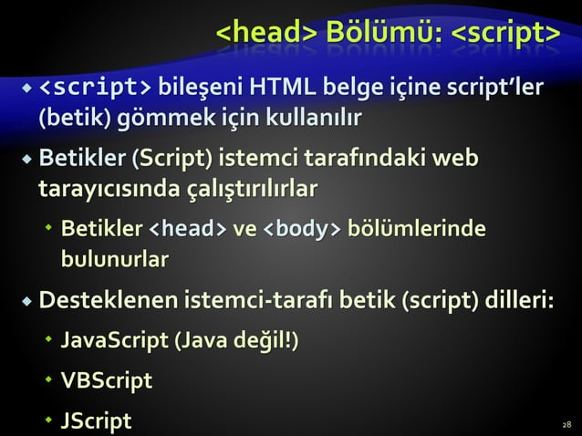 Temel HTML Etiketleri ve Kullanım Örnekleri | PPT