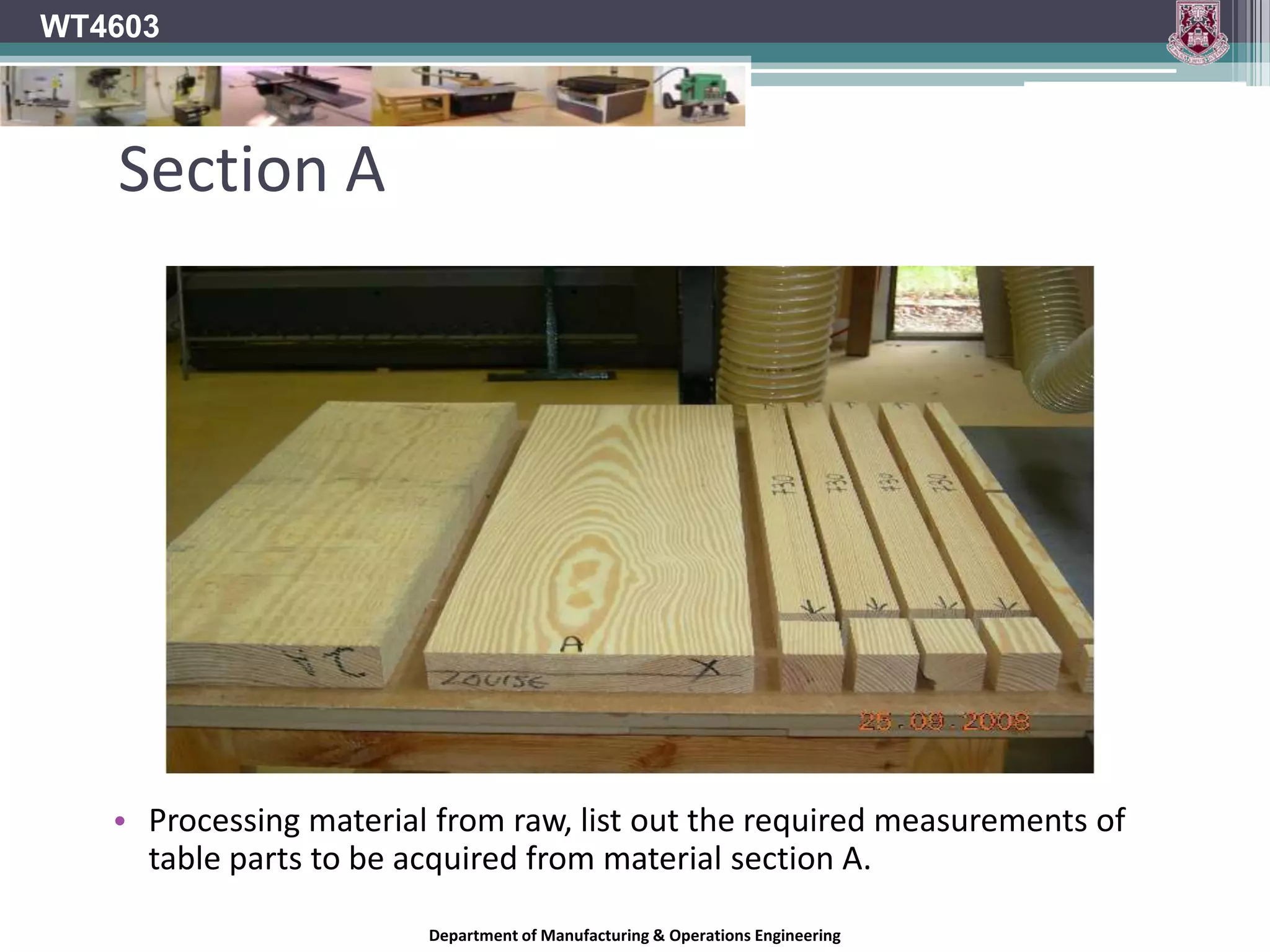 WT4603Exploded View or Assembled View???Department of Manufacturing & Operations Engineering