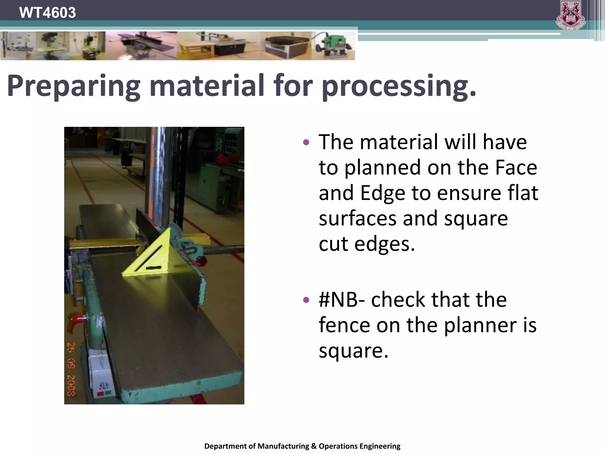 The different processing stages highlighted with the relative sketches / notations on crucial points / aspects.