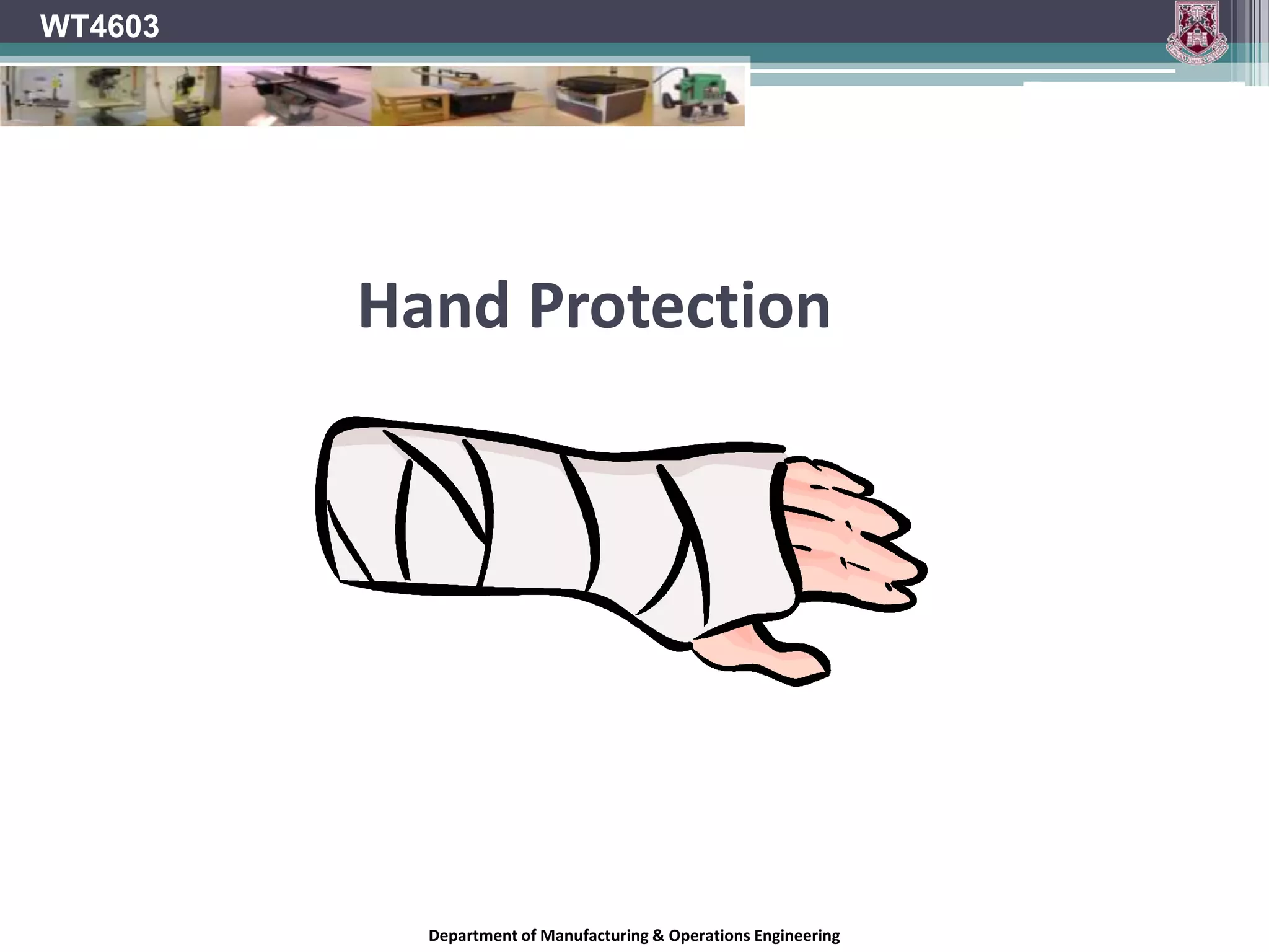 WT4603Hearing Protection OverkillWearing excessive levels of hearing protection can also be hazardous!!!Employees may not be able to hear vital warning alarms such as fire alarms.It also promotes users removing ear protection to talk.Department of Manufacturing & Operations Engineering