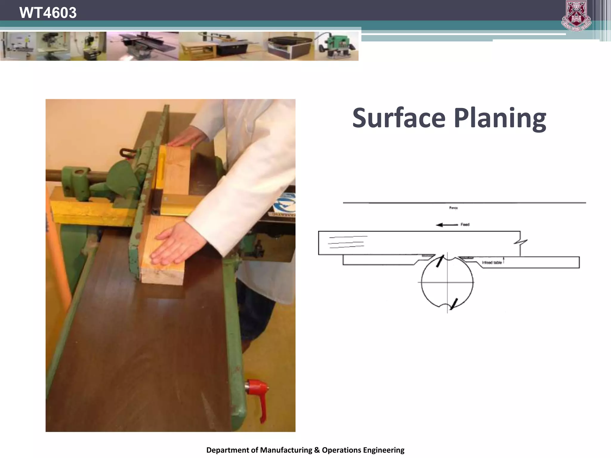 WT4603Knife cutter design & Chip breaking aidsSharp tooling (a) will aid in the chip bending back and cracking across its widthBlunt tooling (b) will aid rivingDepartment of Manufacturing & Operations Engineering