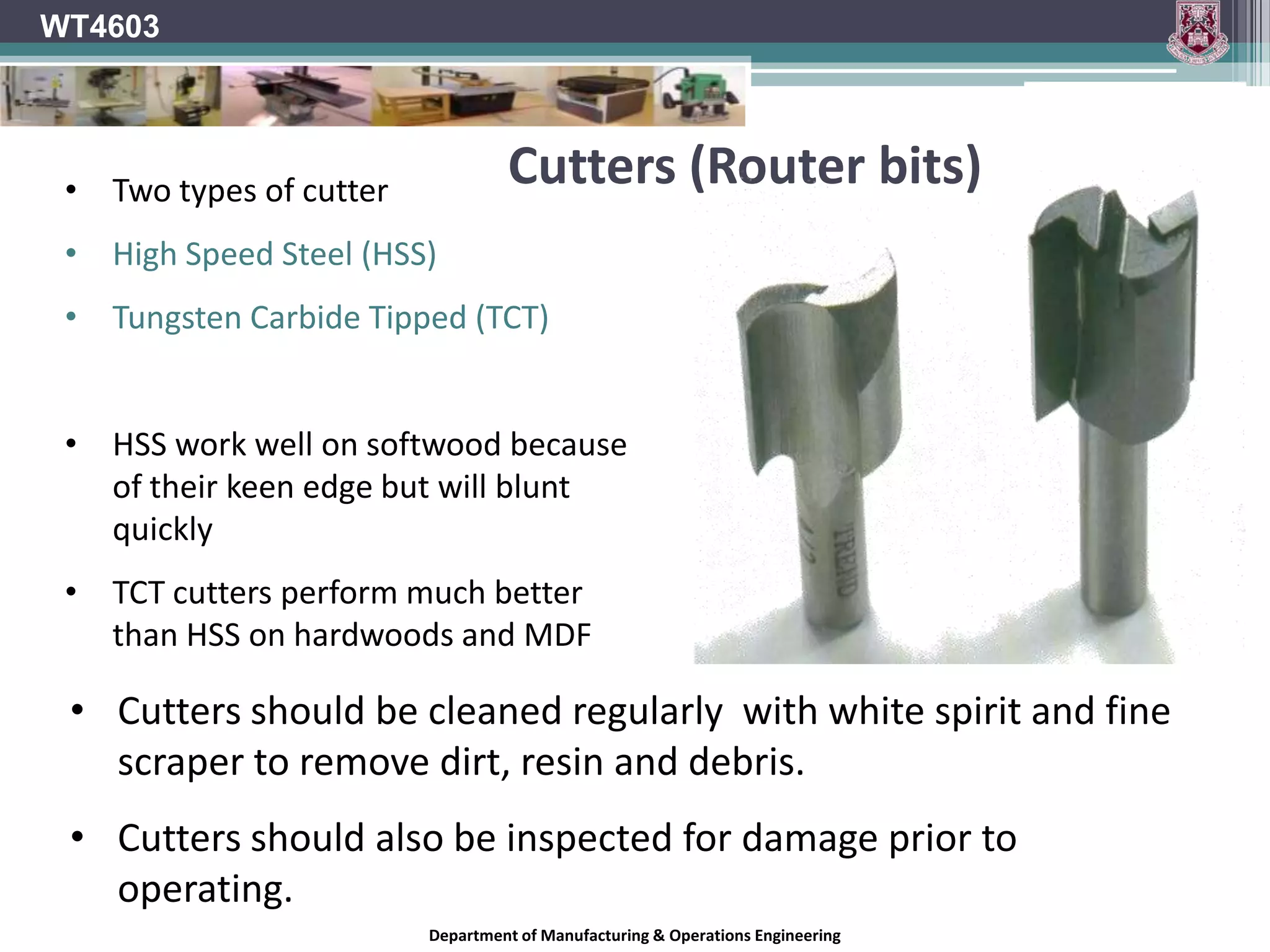 WT4603Surface PlaningDepartment of Manufacturing & Operations Engineering