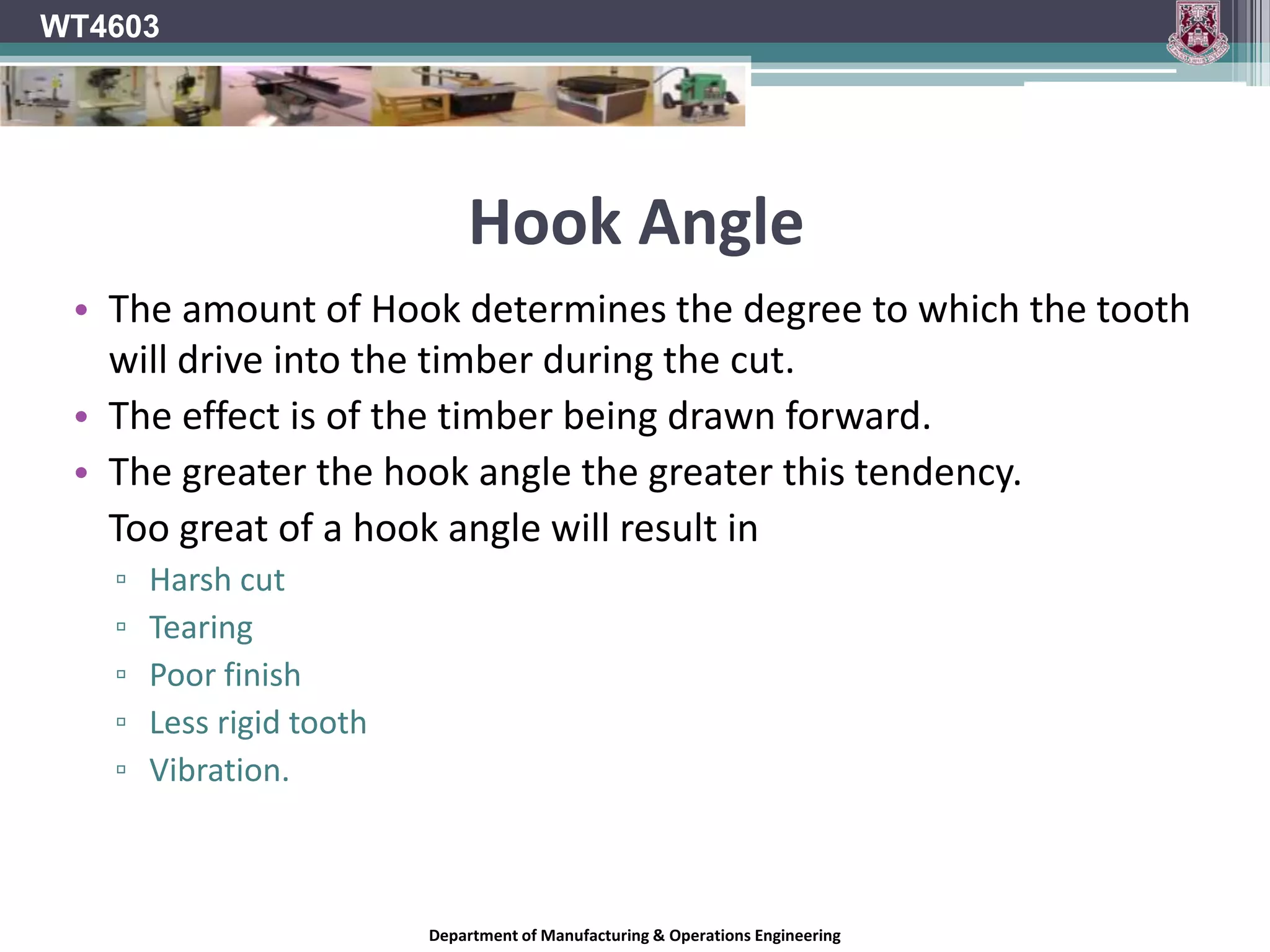 WT4603Hook AngleZero Hook AngleDepartment of Manufacturing & Operations Engineering