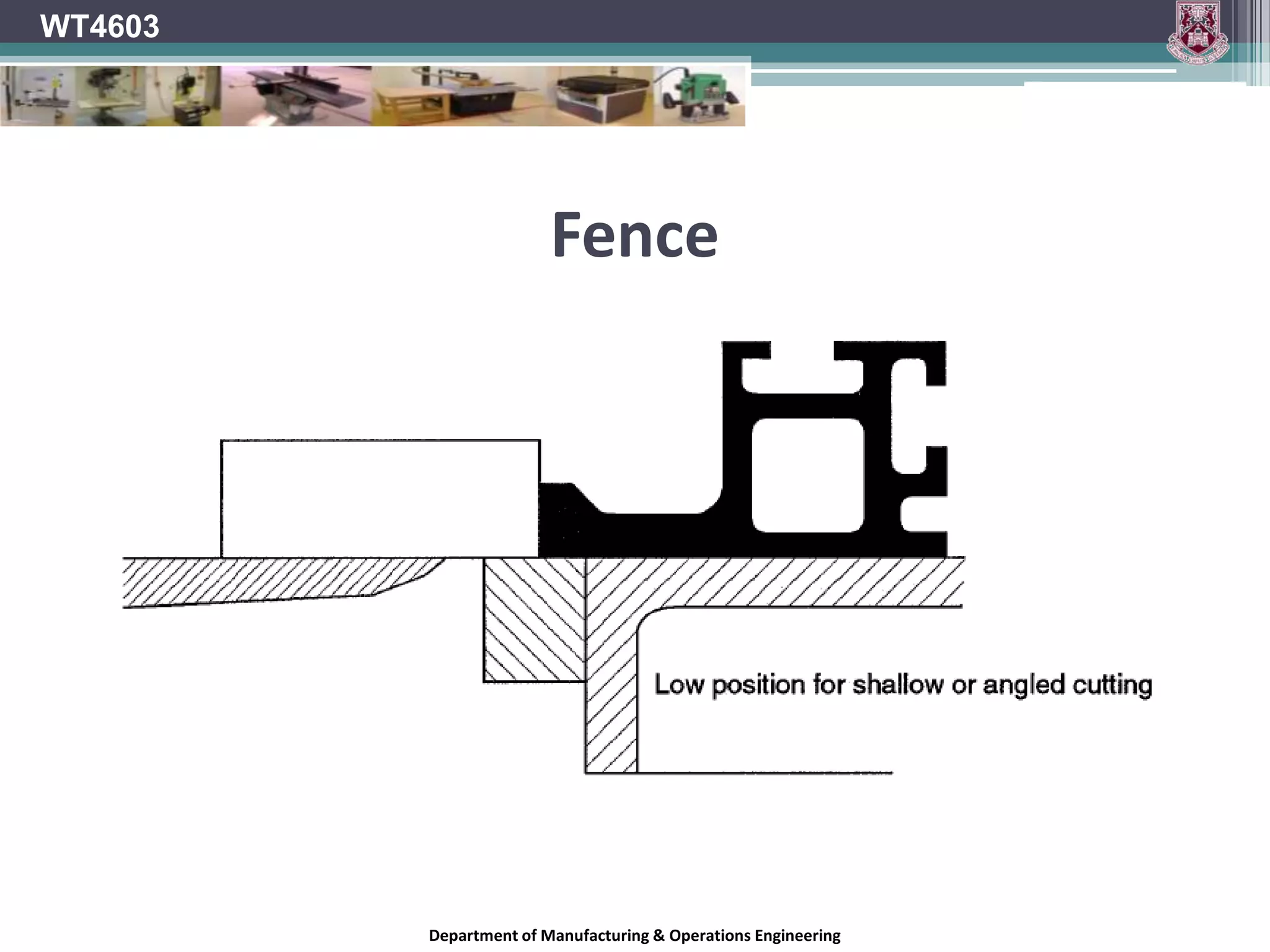 WT4603Blade GuardBlade guard that completely encloses the blade Department of Manufacturing & Operations Engineering