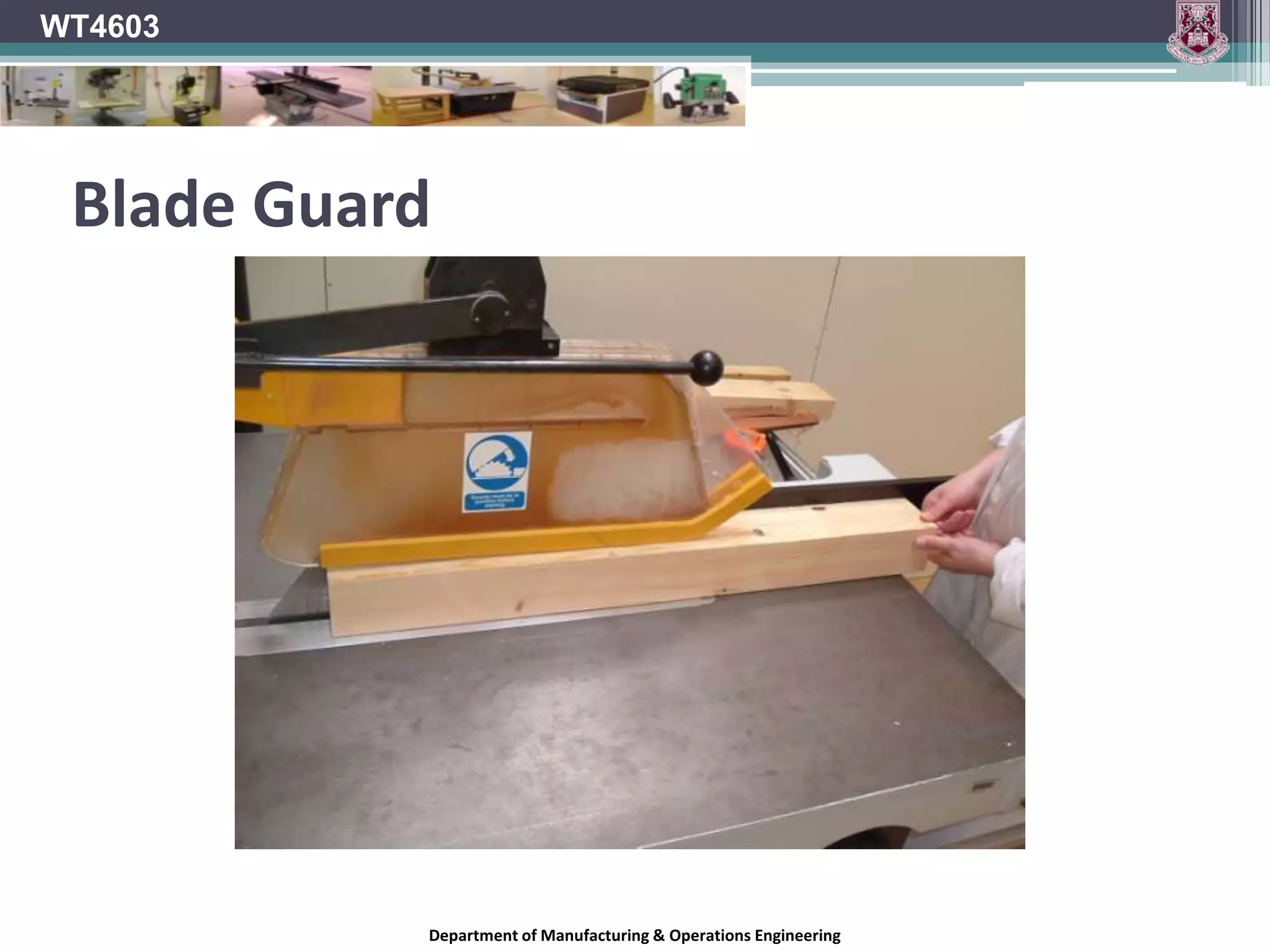 CalculationsWT4603Saw CalculationsRim Speed (P)   =     x  x Spindle Speed (R)	Where 		P  =  Rim SpeedR  =  Spindle Speed=  Diameter in metresUnits     =    m x 1/min   =  m/minThis speed is expressed in metres per minute   m/minIt is left in this format because spindle speed is expressed in Rev/minDepartment of Manufacturing & Operations Engineering