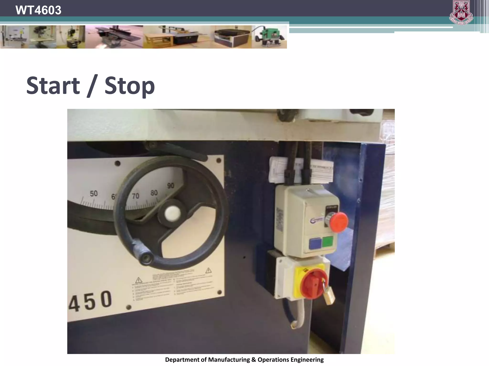 When the piece is moved by operator or vibration it will contact the moving blade and get ejected