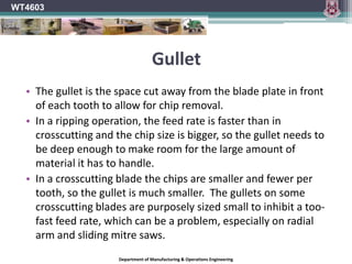 WT4603Tooth ConfigurationDepartment of Manufacturing & Operations Engineering