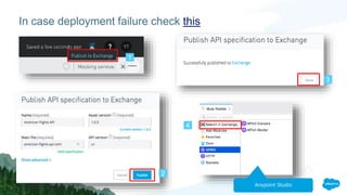 In case deployment failure check this
1
2
3
4
Anypoint Studio
 