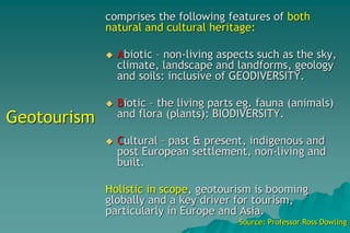 ‘Geotourism in the Scenic Rim and the National Geotourism Strategy (NGS)’ Slide 3