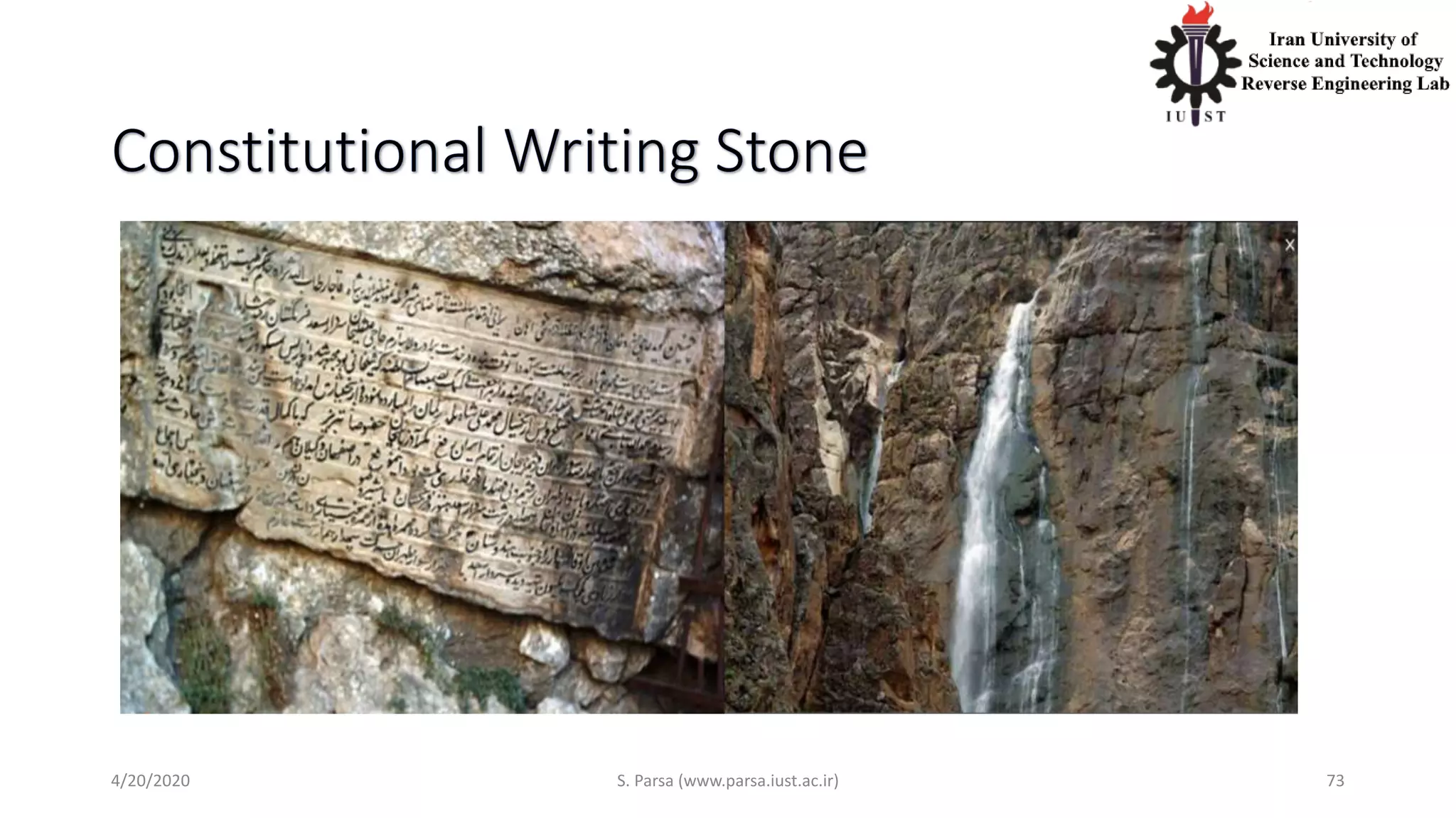 4/20/2020 S. Parsa (www.parsa.iust.ac.ir) 73
 