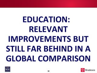 EDUCATION:  RELEVANT IMPROVEMENTS BUT STILL FAR BEHIND IN A GLOBAL COMPARISON 