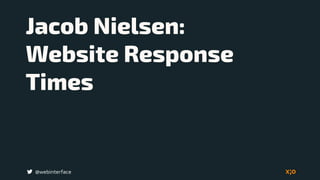@webinterface
Jacob Nielsen: 
Website Response
Times
 
