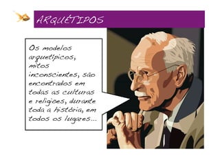 ARQUÉTIPOS!

Os modelos
arquetípicos,
mitos
inconscientes, são
encontrados em
todas as culturas
e religiões, durante
toda a história, em
todos os lugares...
 
