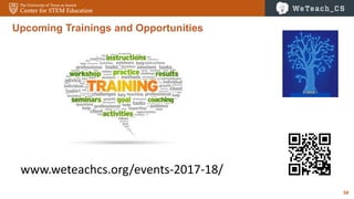 58
Upcoming Trainings and Opportunities
www.weteachcs.org/events-2017-18/
 