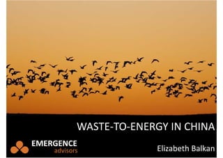Energizing China's Waste