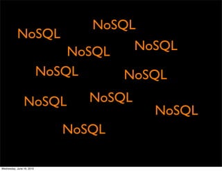 NoSQL
           NoSQL
                 NoSQL   NoSQL
                           NoSQL       NoSQL
                NoSQL  ...