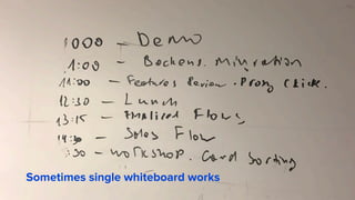 Sometimes single whiteboard works
 