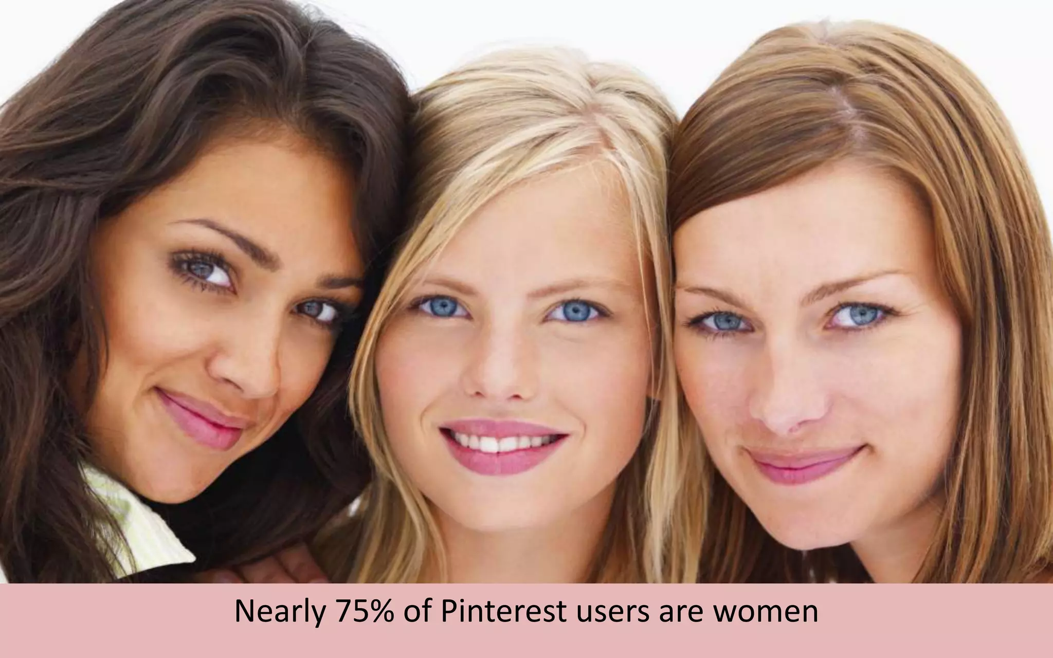 Nearly 75% of Pinterest users are women
 