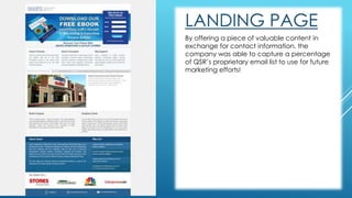 LANDING PAGE 
By offering a piece of valuable content in 
exchange for contact information, the 
company was able to capture a percentage 
of QSR’s proprietary email list to use for future 
marketing efforts! 
 