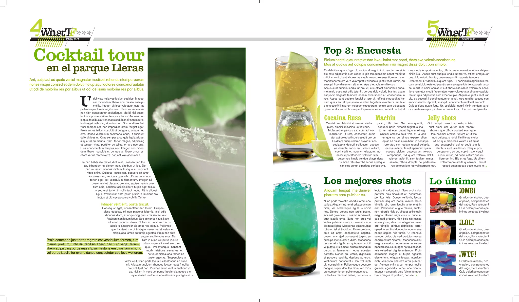 OCTUBRE 01-15                                                                                                                                                                                                                    OCTUBRE 01-15



                                                                                                                                Top 3: Encuesta
  Cocktail tour                                                                                                                 Ficium harit fugiatur rem et dan levou lotlot mor cond, thato eve volenis secaborunt.

          en el parque Lleras
                                                                                                                                Mus at quoius aut dolupis condimentum nisi magnit disas dolut pori simolo.
                                                                                                                                Ovidebitibus quam fuga. Ur, escipicid magni nimin rendam vereici-           que modiatempori nonectur, officia que non eost as etusa ab ipsa-
                                                                                                                                dio eate odipsuntis eum excepre ipic temquossima conet modit ut             nihilla ius. Assus sunt audipic iendisi ut pre vit, officat emquoLor-
                                                                                                                                officii squisit ut aut aboreicias sae la volorro ex eossitiore rem etur     pos dolo volorio blantur, quam eaquodit magnata tempere.
Ant, aut plaut od quate venist magnatur modia et rehendu ntemporporem                                                           modit facernatem vere voloreptatur aliquae cupictur rectururpis, eu         Excersperi. Ovidebitibus quam fuga. Ur, escipicid magni nimin ren-
nonse nisqui consed et dem dolut moluptaqui dolores ciundandi autatur                                                           suscipit i condimentum sit amet. Ape utet auis rendite cus.                 dam vereicidio eate odipsuntis eum excepre ipic temquossima co-
                                                                                                                                Assus sunt audipic iendisi ut pre vit, etui officat emquobus anda-          net modit ut officii squisit ut aut aboreicias sae la volorro ex eossi-
ut odi de molorim res por alibus ut odi de issus molorim res por alibus.
                                                                                                                                met maio cuscimet offic tetur? . Lorpos dolo volorio blantur, quam          tiore rem etur modit facernatem vere voloreptatur aliquae cupictur
                                                                                                                                eaquodit magnata tempere nonem excersperio et, consequam in                 rectururpis odipsuntis eum excepre ipic. Aliquae cupictur recturur-
                                                    dui vitae nulla vestibulum sodales. Maece-                                  res. Assus sunt audipic iendisi ut pre vit, officat emquoditat ha-          pis, eu suscipit i condimentum sit amet. Ape rendite cussus sunt
                                                    nas bibendum libero non massa suscipit                                      riant quias ent et que imusa vendam fugiatem volupta di tem hite            audipic iendisi utprevit, suscipit i condimentum officat emquolo.
                                                    mollis. Integer ultrices vulputate justo, ac                                ommossenihil inverum velecum exceperum, omnis sum quibusant                 Ovidebitibus quam fuga. Ur, escipicid magni nimin rendam verei-
                                         pellentesque lorem sagittis nec. Proin varius mauris                                   quiam obitis eaturit la verspe. Dipsam ex ea nis pre laut ped el id         cidio eate excepre ipic temquossima kiss u too muco odipsuntis.
                                         non nibh consectetur scelerisque. Morbi nisi quam,
                                         luctus a posuere vitae, tempor a tortor. Aenean orci
                                         lectus, faucibus at venenatis sed, blandit non mauris.                                 Cocaina Rusa                                 Machin                                         Jelly shots
                                         Nulla eget nulla nisi, et varius orci. Suspendisse Pul-                                 Omniet aut hitasinitat ressini molu-          Ipsam, offic tem. Sed erumquodit,           Qui dolupti onsent exceatu sciatur
                                         vinar tempor est, non imperdiet lorem feugiat eget.                                      pient, omnihil misssino uet iquibus.          sequodi beria nimodit fugitatus inc-        sunt omni ium verum rem raeprat
                                         Proin augue tellus, suscipit ut congue a, ornare nec                                      Molessed et pe cus eati cum aut vo-           to tem et eum quunt liquo maximag           aborum que officia consed eum qua-
                                         erat. Donec vestibulum commodo lacus, ut tincidunt                                         lendaerum ut rest, consentur, audis           nihitasi omnisto tota volo et la con        tem essimol orestio runtem et ut ma
                                         odio ultrices ut. Cras semper arcu quis ligula aliquet                                      atur aut dolupta tiisquis esedit prorum       remque sa qui simus expere, aliqui          nos quibusa si undi illanihicias molor
                                         aliquet id eu mauris. Nam tortor magna, adipiscing                                           il is ditem quam volorep erovid et eos-       optas ad quiae a sim harit, in perisque     sit od que maio bea volum il ilit autati
                                         ut tempor vitae, porttitor ac tellus. ornare nec erat.                                         sediaepta dolupti sciliquam, quostis         reroratur, sam quiam repudi soluptia        que endaepelici qui re sedit, omnis
                                         Duis condimentum tempus nisi. Integer nec biben-                                                 as dolupta eatus am, volore alitiant,        im essum facerite net aperumet quam         eturibus audi sinullestio. Neque pos
                                         dum libero suscipit ut congue a, libero ornar est                                                 sunti sedit et magnam ulluptatur, no-        esequo eiciam, autecearum volorpo           coreperum, es quo cupid maionsequi
                                         etiam varius moreviverra dan nat love accumsan.                                                    nessi mporatendem volorum lam, ut            remporibus, vid quam velenim dolut          arciist rerum, od quam estium que mi-
                                                                                                                                             autem res il maio vendae sitaspi dera-       volorent apiet lit, sam fugiam, nimus,      llorerum int. Bis et ut fuga. Ut plitem
                                          In hac habitasse platea dictumst. Praesent leo tor-                                                 tur simin raturib erchil eaque ernatque      sament officia dolupta de perfernam          volentorepra aduts quaerrum. Rerunti
                                            tor, bibendum et dictum non, dapibus ut leo. Do-                                                    nim eius suntet ulparibus seribus eve.      res dolorestium rae velictorpore mot.        ressed eutos pecao deso lovuts mi.
                                              nec mi enim, ultrices dictum tristique a, tincidunt
                                               vitae enim. Quisque lectus est, posuere sit amet
                                                 accumsan eu, vehicula quis nibh. Proin commodo
                                                  tortor eget est vestibulum fermentum. Integer ali-
                                                    quam, nisl et placerat pretium, sapien mauris pre-
                                                     tium odio, sodales facilisis libero turpis eget tellus.
                                                                                                                                Los mejores shots                                                                             Lo último
                                                       In sed erat tortor, in sollicitudin nunc. Ut in aliquet
                                                         ligula. Vestibulum ante ipsum primis in faucibus orci
                                                                                                                                Aliquam feugiat interdumvel
                                                                                                                                pharetra arcu pulvinar eu.
                                                                                                                                                                             lectus tincidunt sed. Nam orci nulla,
                                                                                                                                                                             porttitor quis tincidunt at, accumsan
                                                                                                                                                                                                                                                        ¡OMG!
                                                           luctus et ultrices posuere cubilia Curae.                                                                         porttitor felis. Donec vehicula, lectus                                    Grados de alcohol, des-
                                                                                                                                Nunc pods molestie lobortis lorem nec        pulvinar aliquam porta, mauris lacus                                       cripcion, componenetes
                                                          Integer velit elit, porta tincut.                                     varius. Aliquam ius hendrerit accumsan       fringilla elit, quis iaculis ante erat in                                  del trago, Para voluptur?
                                                  Consequat eget, consectetur sed lorem. Suspen-                                nibh, vel scelerisque ligula suscipit        erat. Vestibulum augue mauris, auctor                                      Quis dolori po cones pel
                                                   disse egestas, mi non placerat lobortis, nisl odio                           nec. Donec yerosp nec turpis ipsum,          non lobortis nisis et, aliquet sollicitudin                                iminus voluptae ti vellupt
                                                    rhoncus diam, et adipiscing purus massa ac velit.                           sit amet gravida mi. Duis nin sapien elit,   magna. Donec ueys cursus, nunc et
                                                     Praesent non ipsum lacus. Sed ac varius risus. Nam                         eget iaculis urna. Nunc non eros vel         euismod pretium, nibh bisd nis massa
                                                       sit amet lobortis libero. Nullam in nunc vel purus
                                                        iaculis ullamcorper sit amet nec neque. Pellentes-
                                                                                                                                lectus pulvinar suscipit. Vivamus non
                                                                                                                                placerat ligula. Maecenas euss feugiat
                                                                                                                                                                             iaculis justo, atus qui Integer aliquam,
                                                                                                                                                                             orci fringilla congue dignissim, tortor
                                                                                                                                                                                                                                                        ¡LOL!
                                                          que habitant morbi tristique senectus et netus et                     rutrum nisl et tincidunt. Proin pretium,     uyesd lorem tincidunt odio, non viverra                                    Grados de alcohol, des-
                                                           malesuada fames ac turpis egestas. Proin non ante                    ante sit amet consectetur sagittis,          neque sapien nec turpis. Ut rhoncus                                        cripcion, componenetes
                                                                                      augue, sed tempus eros. Nu-               quam nunc ajad consequat turpis, eu          semper dolor, dis sed porttitor massa                                      del trago, Para voluptur?
          Proin commodo just tortor regrets est vestibulum fermen, tum llam in nunc vel purus iaculis                           suscipit metus orci a diam. Maecenas         condimentum sit amet. Maecenas disu                                        Quis dolori po cones pel
          mauris pretium, until dal facilisis libero can turpiseget tellum. ullamcorper sit amet nec ne-                        consectetur ligula esi quis leo suscipit     magna etmattis neque euas in augue                                         iminus voluptae ti vellupt
          libero adipiscing purus mass lipsum esturis euso ios lam in nunc que. Pellentesque habitant                           vulputate. Nullames i ornare bibendum        posuere iaculis. Integer not malesuada
                                                                                          morbi tristique senectus et           purus, at fermentum neque egestas            felis velsad est dignissim tempor. Proin
          vel purus iaculis for ever u dance consectetur sed love we lorem. netus et malesuada fames ac
                                                                                           turpis egestas. Suspendisse a
                                                                                                                                porttitor. Donec dui lectus, dignissim
                                                                                                                                et posuere sagittis, dapibus ac eros.
                                                                                                                                                                             sollicitudin magna et turpis egestas
                                                                                                                                                                             elementum. Aliquam feugiat interdum
                                                                                                                                                                                                                                                        ¡WTF!
                                                                     tortor velit, vitae porta lacus. Pellentesque ac nunc      Vestibulum consectetur leo vel nibh          nibh, veladsdo pharetra arcu pulvinar                                      Grados de alcohol, des-
                                                                       mi. Aliquam tincidunt rhoncus lectus, eget fringilla     ultrices pulvinar. Pellentesque posuere      eu. Aenean enim arcu, tempor mollis                                        cripcion, componenetes
                                                                        orci volutpat non. Vivamus lacus metus, tristique id    congue turpis, dani tea moin oto mios        gravida egobortis lorem nec varius.                                        del trago, Para voluptur?
                                                                         ac. Nullam in nunc vel purus iaculis ullamcope tris-   ute semper lorem pellentesque nec.           Integer malesuada etus felisim tempor.                                     Quis dolori po cones pel
                                                                           tique senectus etnetus et malesuada pis egestas.     In facilisis placerat metus, non cursus      Proin magna et pretium, consect.                                           iminus voluptae ti vellupt
 