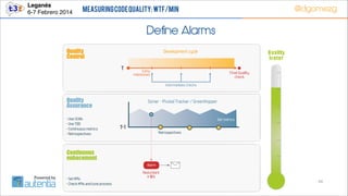 Leganés!
6-7 Febrero 2014

Measuring Code Quality: WTF/min

@dgomezg

Define Alarms

44

 
