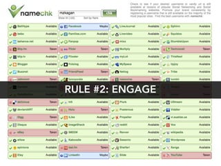RULE #2: ENGAGE
 