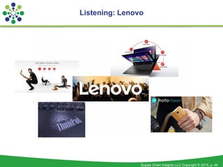 Supply Chain Insights LLC Copyright © 2015, p. 44
Listening: Lenovo
 
