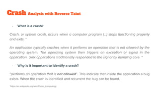 Crash Analysis with Reverse Taint | PDF