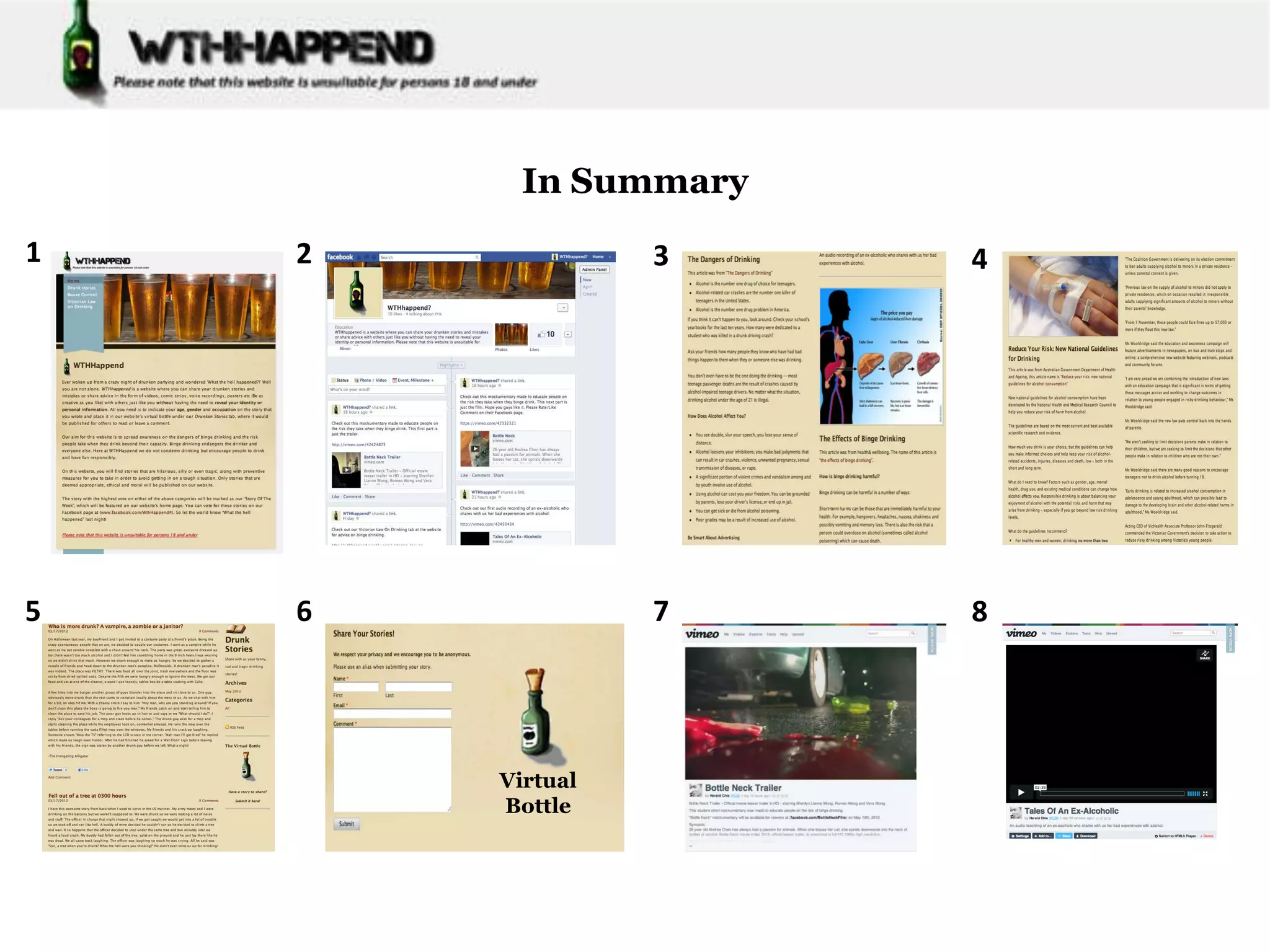 In Summary
1   2             3    4




5   6             7    8




        Virtual
        Bottle
 