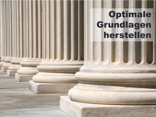 Optimale
Grundlagen
herstellen
 