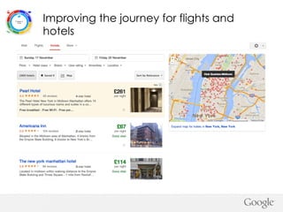 Improving the journey for flights and
hotels

 