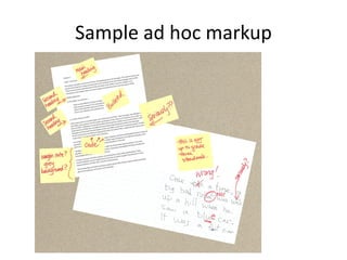 Sample ad hoc markup
 