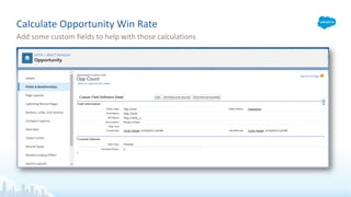Calculate Opportunity Win Rate
Add some custom fields to help with those calculations
 