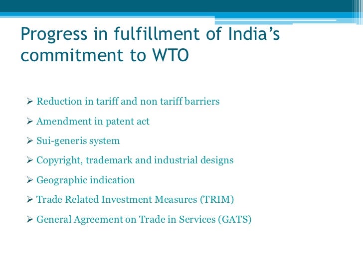 research paper on wto and india