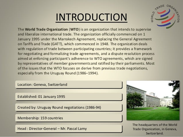 an introduction to the world trade organization wto The world trade organization (wto) understanding on rules and procedures governing the settlement of disputes (dsu) provides a means for wto members to resolve disputes arising under wto agreements. an introduction to the world trade organization wto The world trade organization (wto) understanding on rules and procedures governing the settlement of disputes (dsu) provides a means for wto members to resolve disputes arising under wto agreements.