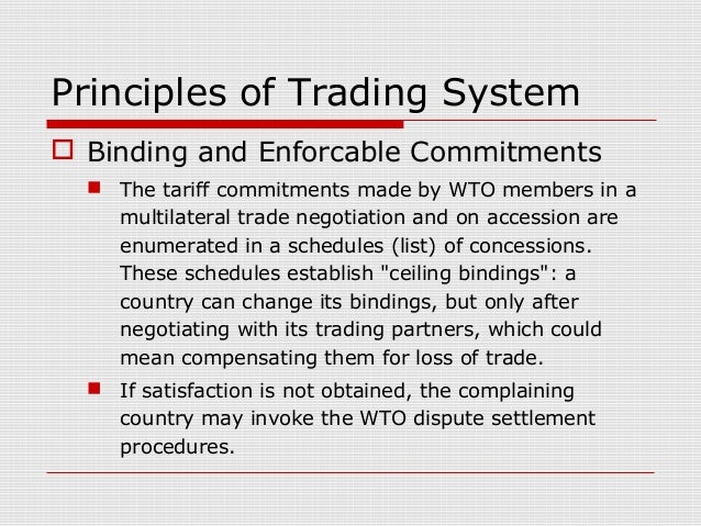 Principles of trading system wto