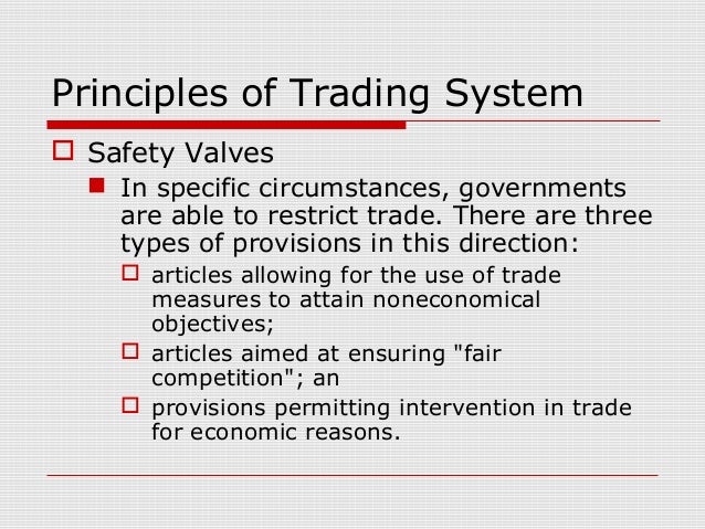 Principles of trading system wto